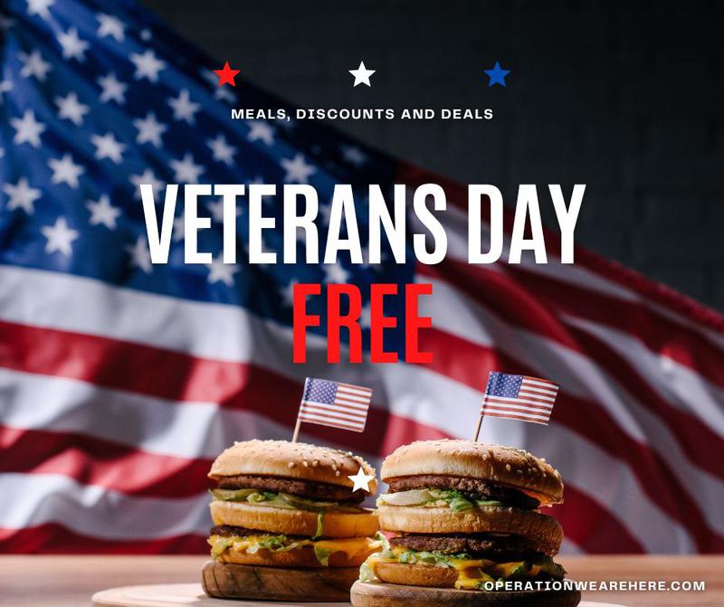 Veterans Day Promotions, Free Meals, Discounts, Deals 2022